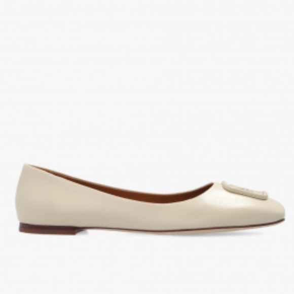 Tory Burch cream ‘Georgia’ leather ballet flats Size 10 - Picture 2 of 12